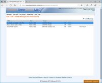 Online Time Clock MTS Messaging Screenshot