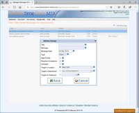 Online Time Clock MTS Messaging Screenshot