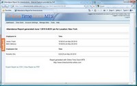 The Attendance Report Screenshot