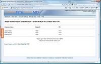 The Badge Number Report Screenshot