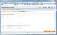 The Employee Note Report Screenshot