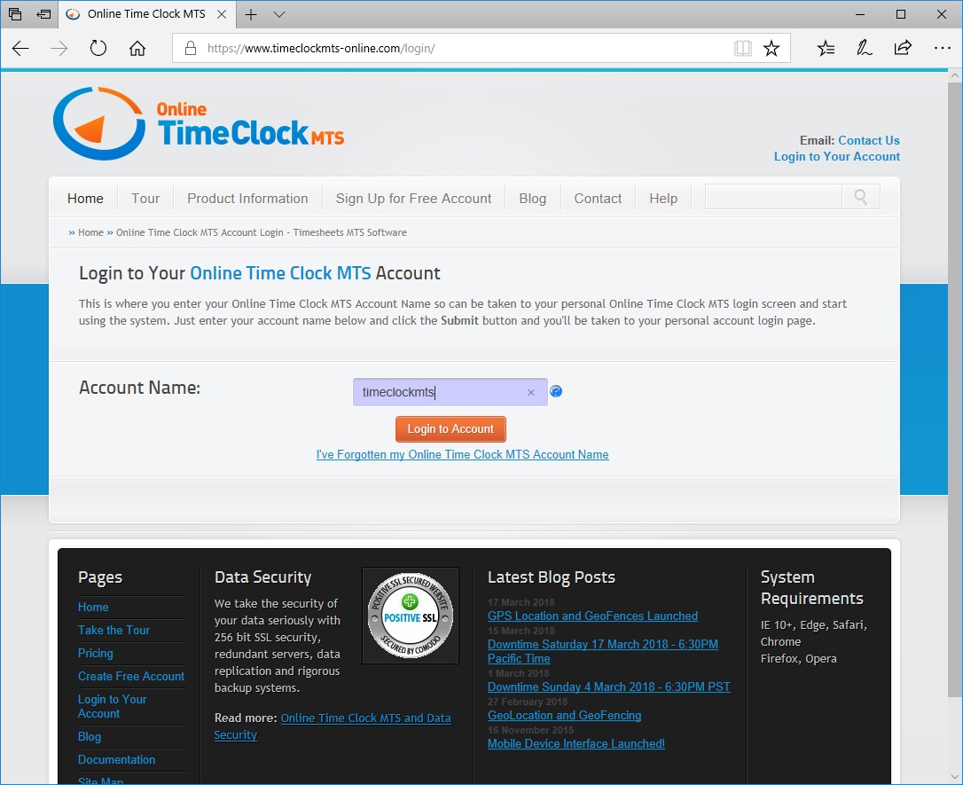Logging In To Your Online Time Clock MTS Account Logging In To Your Online Time Clock MTS Account