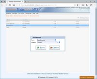 The Online Time Clock MTS Add/Edit Department Screen