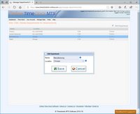The Online Time Clock MTS Add/Edit Department Screen