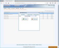 The Online Time Clock MTS Add/Edit Employment Types Screen