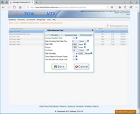 The Online Time Clock MTS Employment Type Vacation Accruals Screen