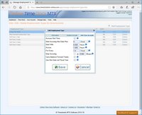 The Online Time Clock MTS Employment Type Sick Time Accruals Screen