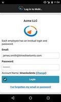 Logging into the Mobile Time Clock