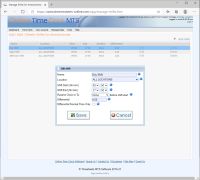 The Online Time Clock MTS Add/Edit Shift Screen