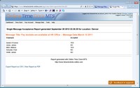Single Message Acceptance Report Screenshot