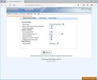 The Online Time Clock MTS Options Screen